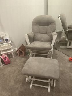 Glider Chair For Nursery + Ottoman