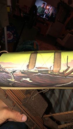 Vintage Sailing Ship all wood model with lithography