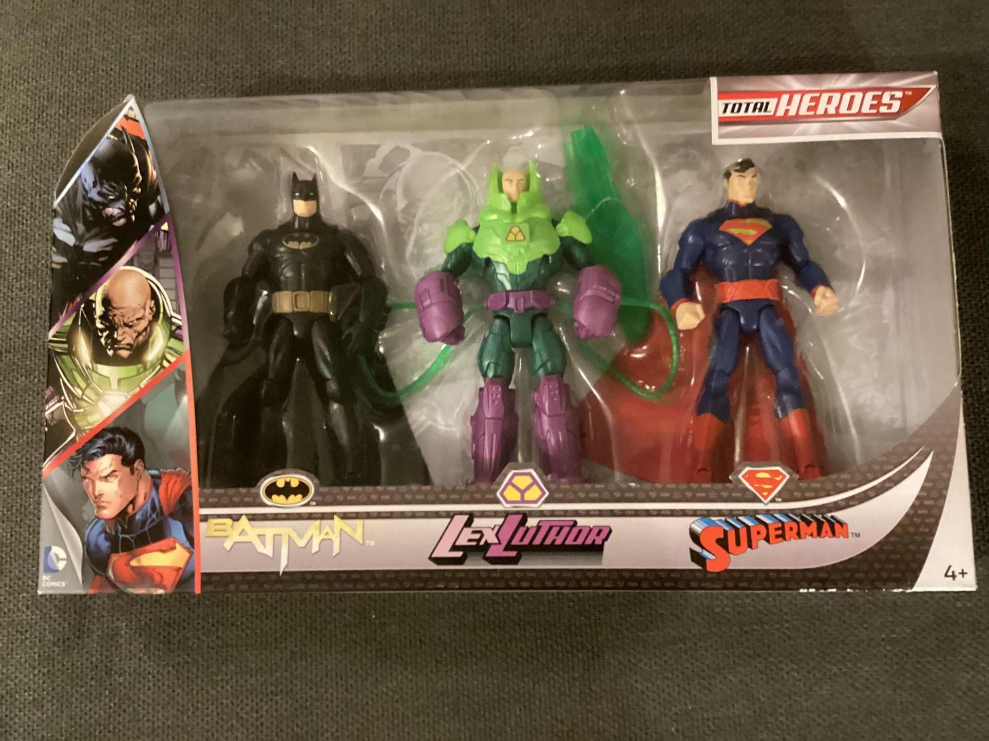 2014 Dc Comics Total Heroes BATMAN / LEX LUTHOR / SUPERMAN 3 Pack