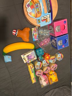 Squishy toys (each sold separately)