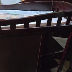 Baby Crib with Attached Changing Table