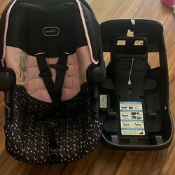 Baby car seat with base