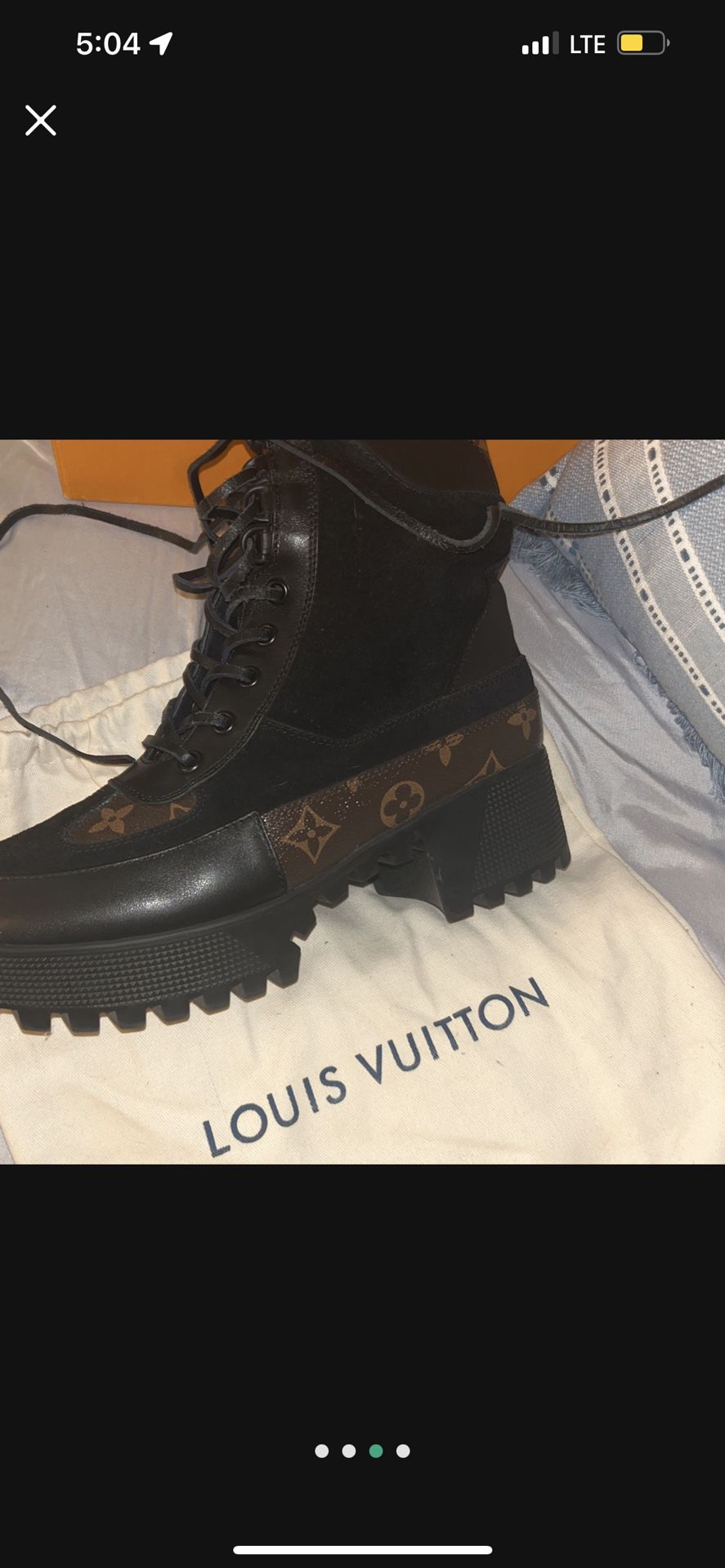 Louis Vuitton LV Monogram Combat Boots - Black Boots, Shoes - LOU762400