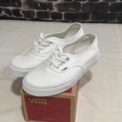 Vans Authentic True White Canvas Sneakers Women’s 6 