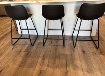 24” Black Barstools - Set of 3