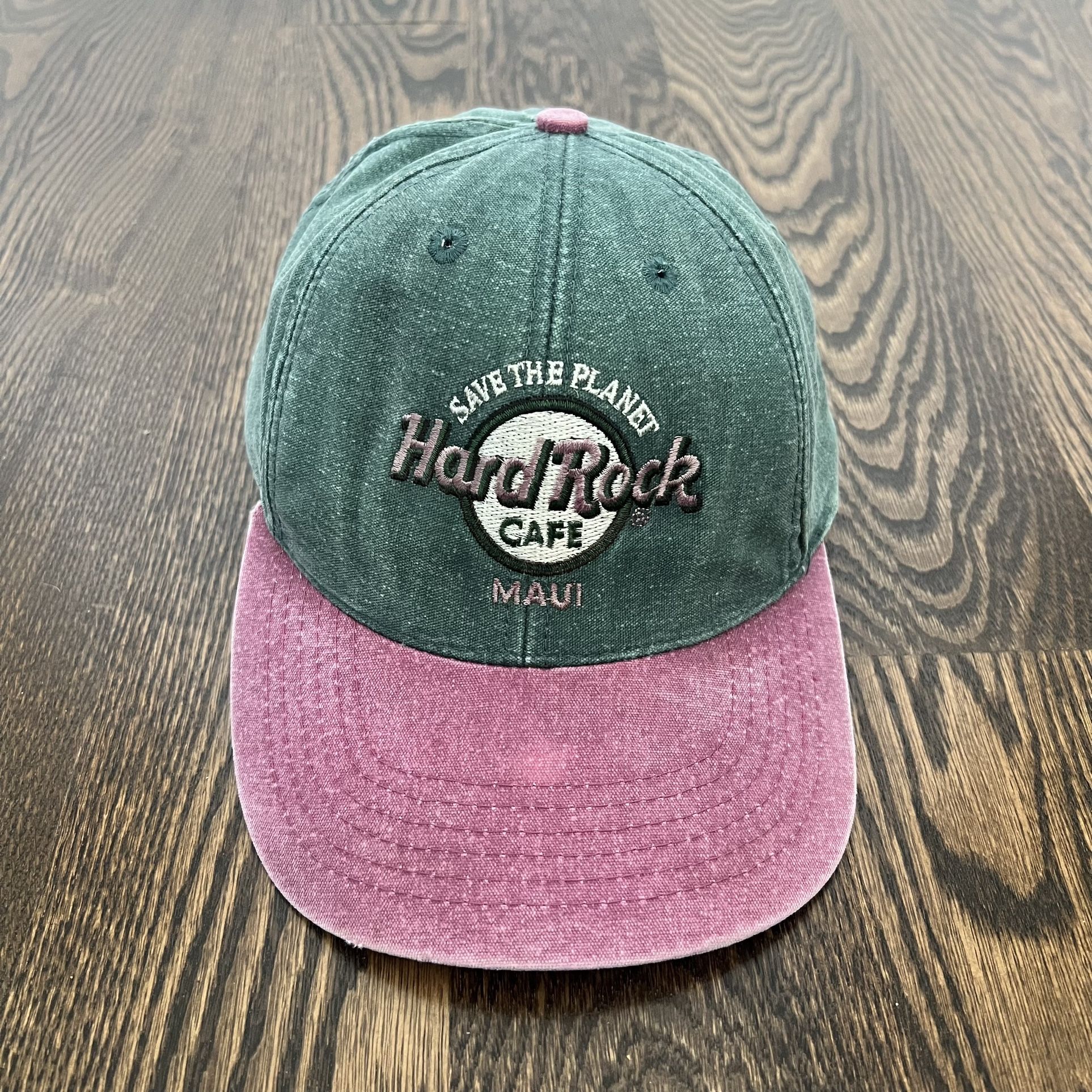 Vintage 1990s Hard Rock Cafe Maui Hawaii Men’s Distressed Grunge SnapBack Hat