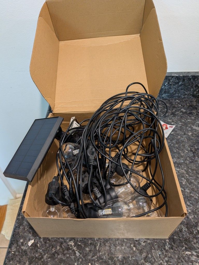 Free Outdoor Solar Powered String Lights