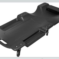 Big RED ATRP6240BR Blow Molded Plastic Rolling Garage/Shop Creeper: 40" Mechanic Cart with Padded Headrest and 6 Casters, 280 LBS, Black @S3-640