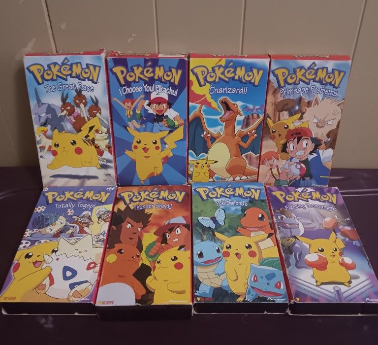 8 Pokémon Vhs Tapes