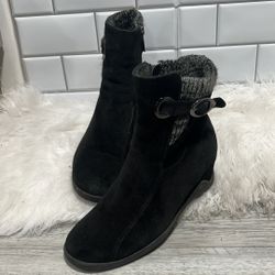 BLONDO black   Ankle Boots Waterproof Suede Leather Bootie Winter size 8 W