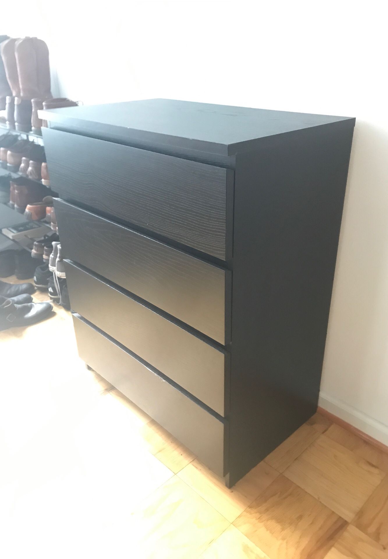 IKEA black wooden 4 drawer man’s chest