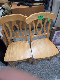 Wooden Dining Chairs Set of 2