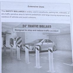 24" TRAFFIC BOLLARD Designed to stop and reduce traffic accident