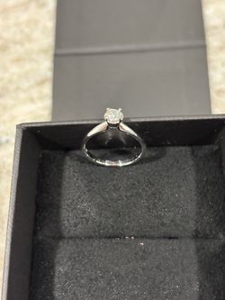 0.5 Carat 14k White Gold Size 5 Engagement Ring