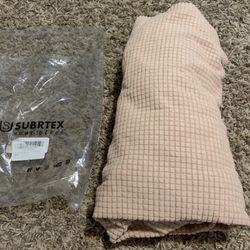 Subrtex Stretch Armchair Slipcover 1-Piece Textured Grid Camel Color