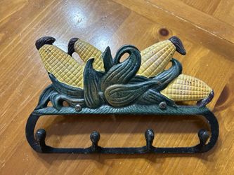 Wrought Iron Key Ring Holder Corn 🌽 Decor