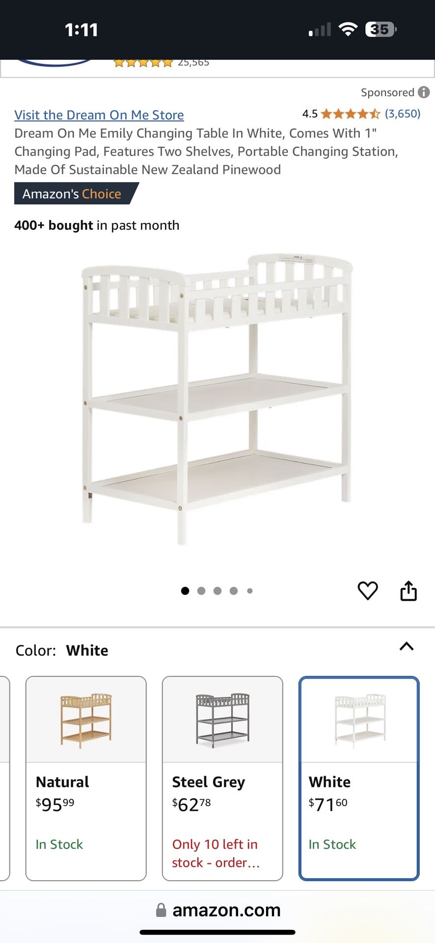 31 - Emily Changing Table Style 607