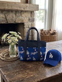 Handmade Los Angeles Dodgers Small Totebag with Six-Pockets