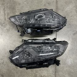 14–16 Nissan Rogue Headlights Smoked Clear Led Drl 