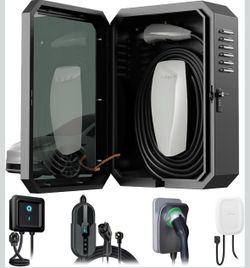 Wall-Mounted EV Charger Protection Box – Weatherproof Charging Station Cover Case for Electric Vehicle Home Chargers, Compatible with Tesla, Standard 