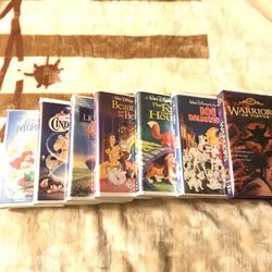 Disney Black Diamond VHS Lot of 6 and The Warriors Of Virtue