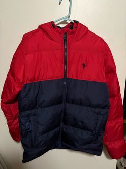 Red And Blue U.S. Polo Assn Puffer Jacket