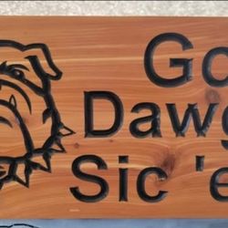 UGA & UA Wood Plaque