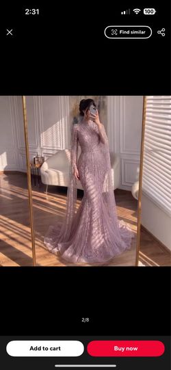 Formal Dress Mauve Pink Beaded Brand New