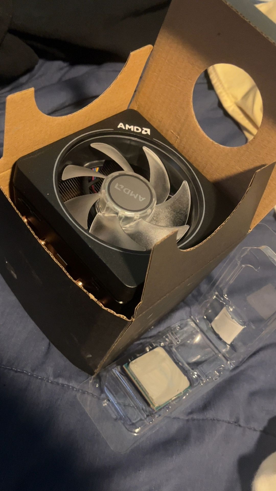RYZEN 7 3700X CPU with RGB cooler.
