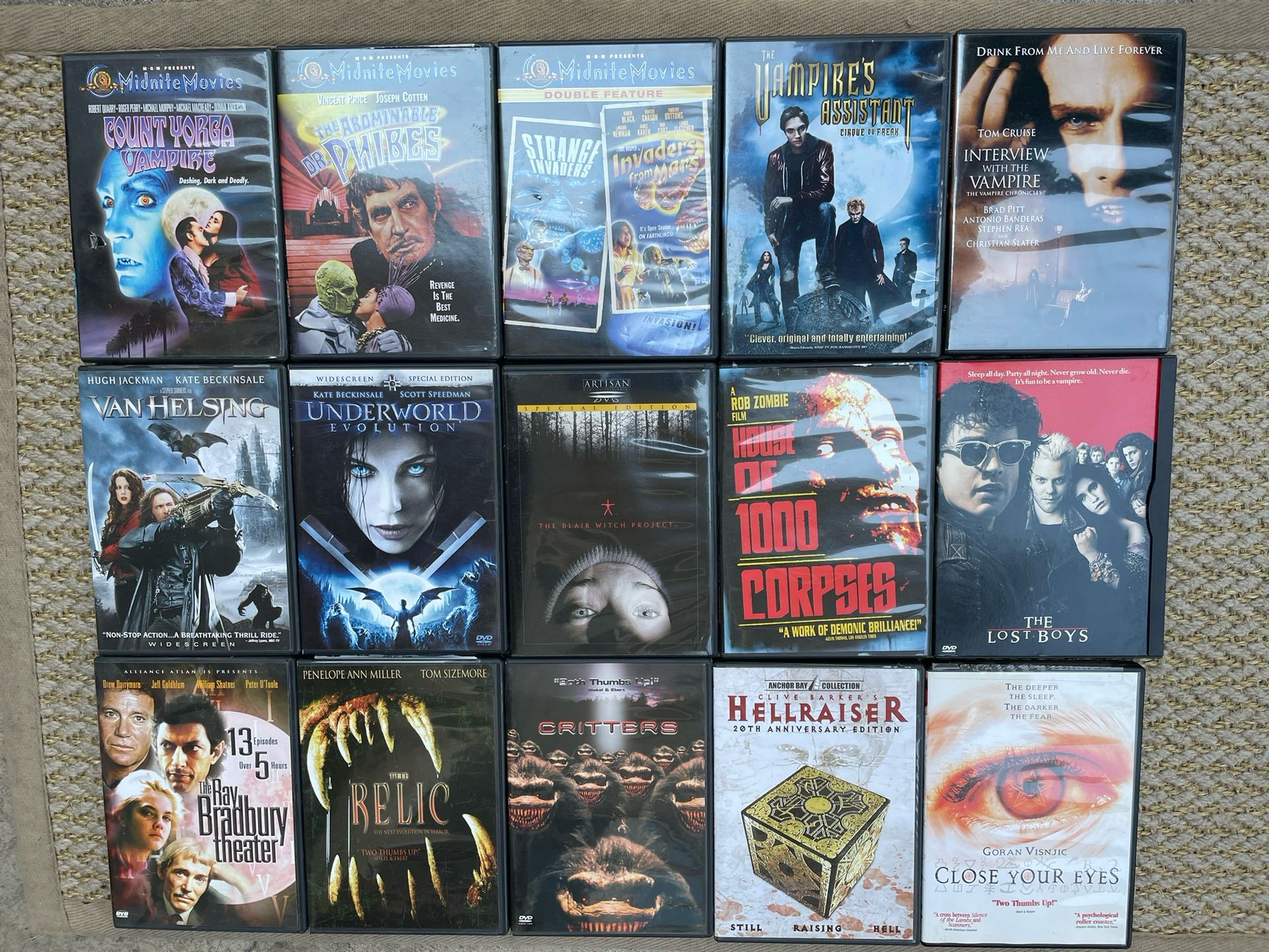 DVD/Group #1 Horror/Scary. See description for individual pricing: 