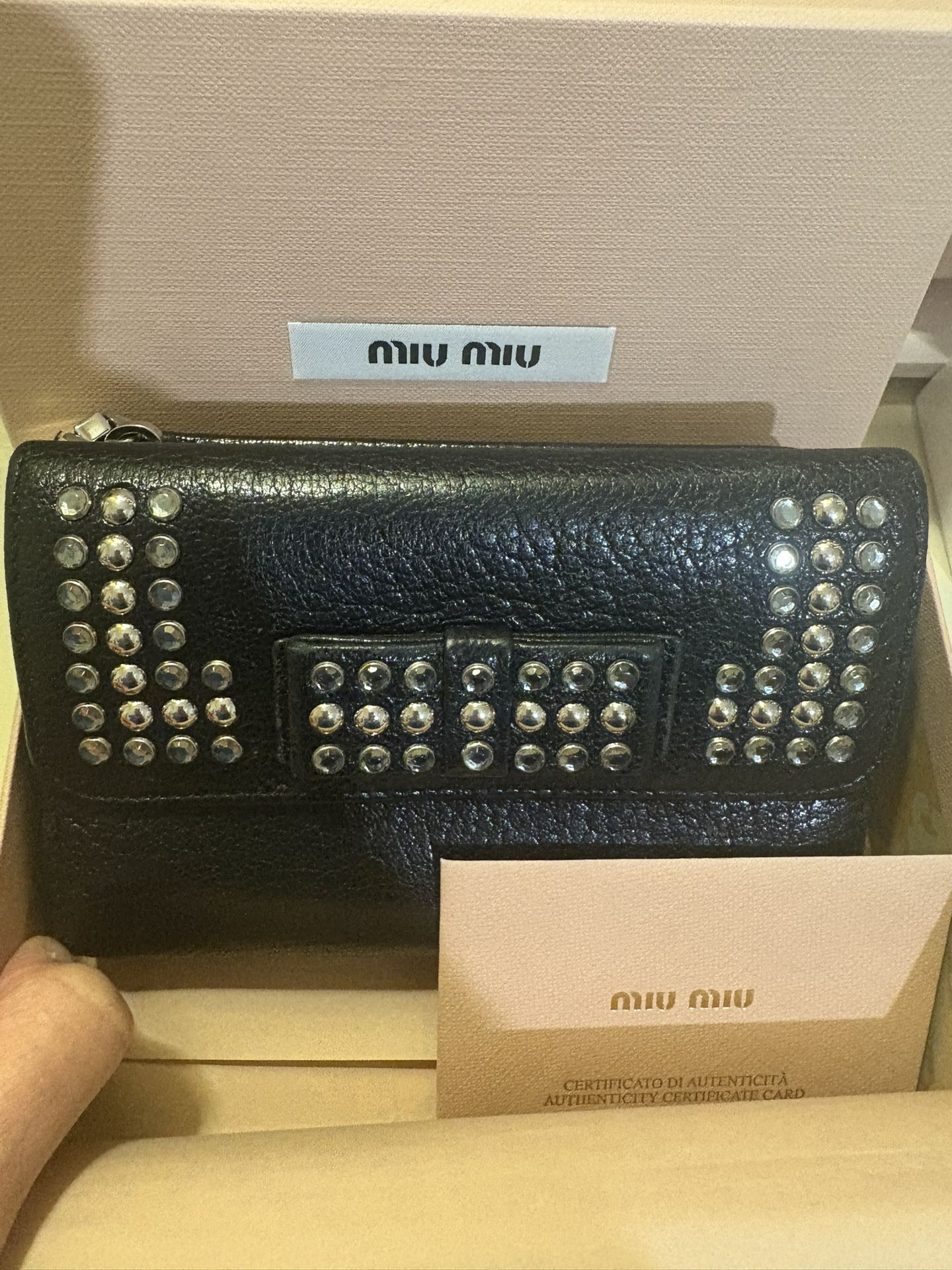 Authentic Miu Miu Studded Wallet