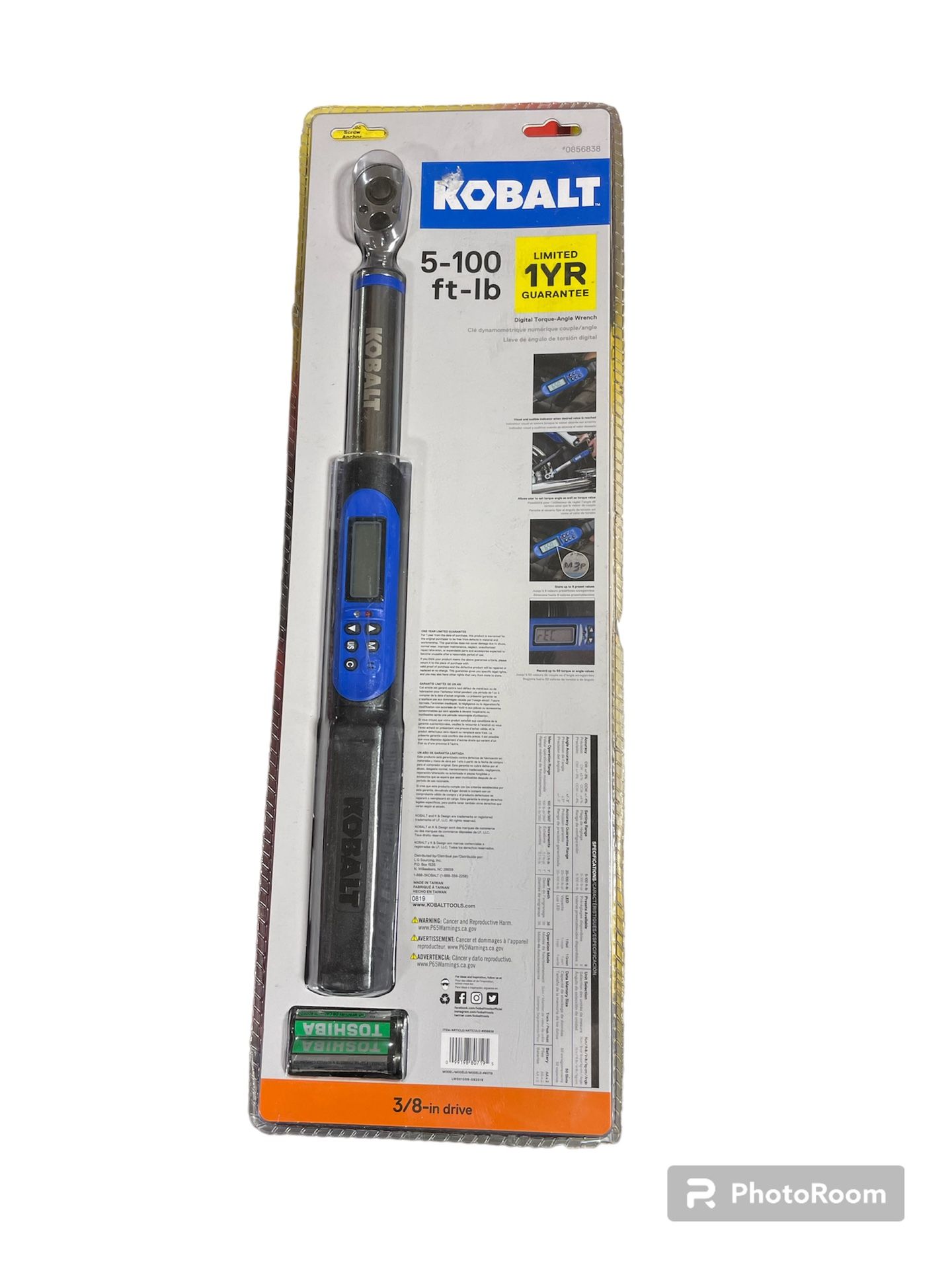 Kobalt Digital Torque-angle Wrench 3/8 Inch Dr