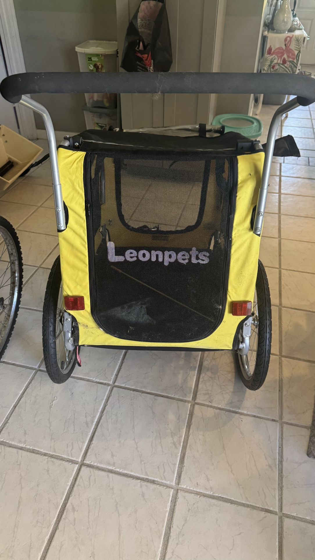 3 in 1 Pet Dog Bike Trailer, Dog Cart for Large, Bicycle Trailer with Jogger and Str