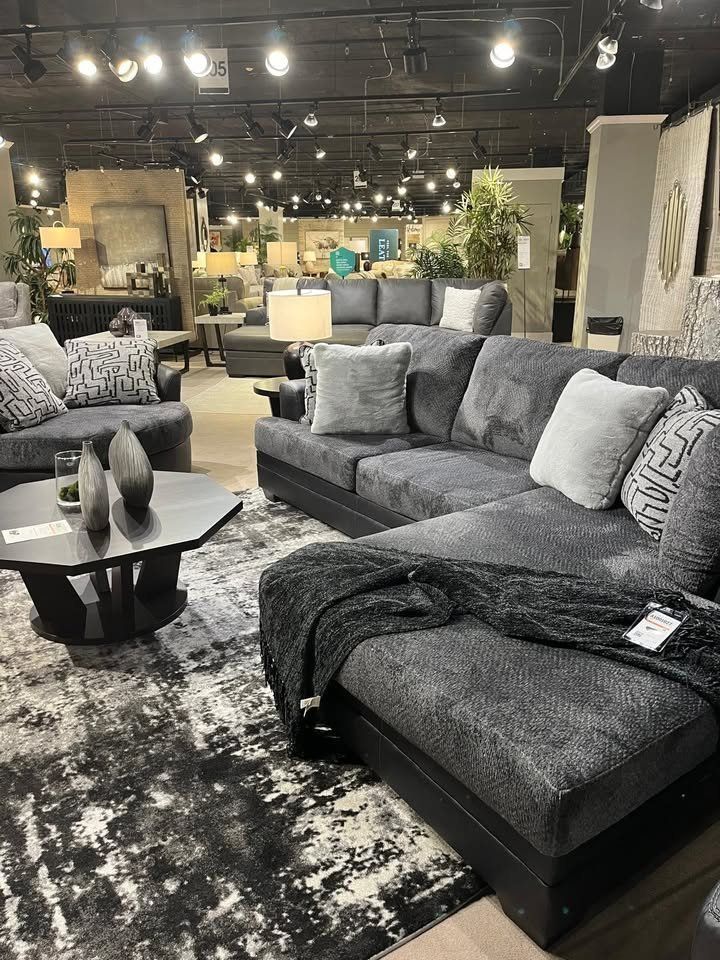 Chic & ultra-contemporary design sectional offering extra seating space