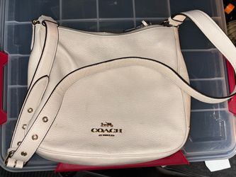Coach White Leather Crossbody Bag
