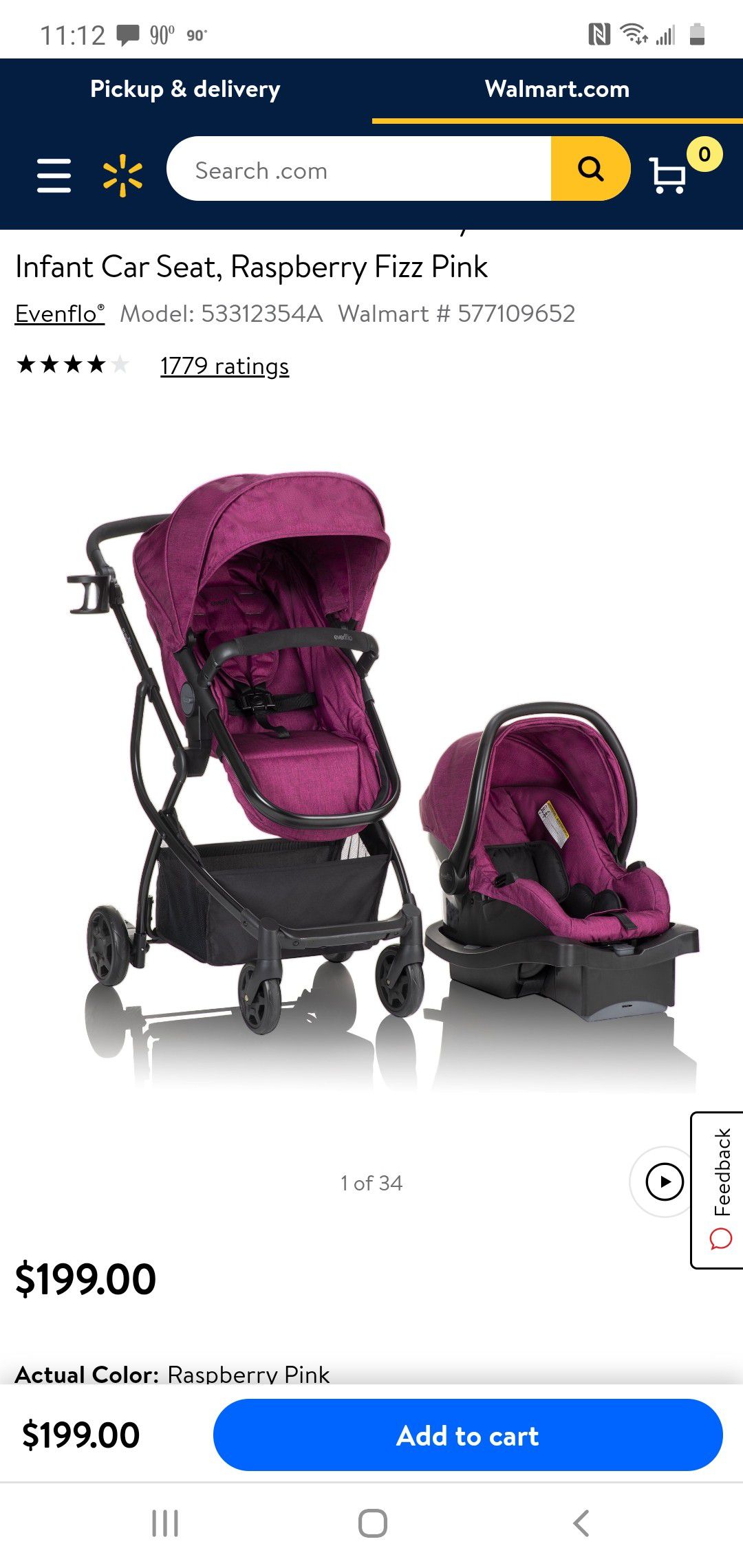 Baby carset.with base and stroller with bassinet combo.