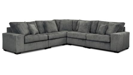 Option 5 gray Sectional with pillows included