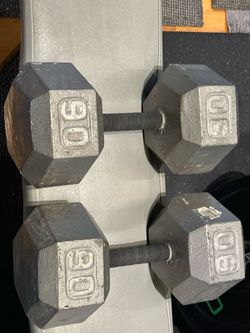 90 to 115 CAP  Cast Iron Hex Dumbbell | Multiple  Sizes