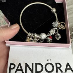Pandora Bracelet With 11 Charms Some Disney