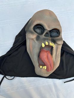 Halloween Latex Monster Skull Mask with Hood