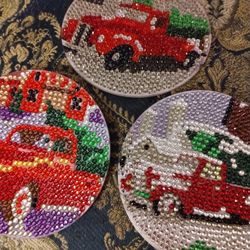 Red 🚒 Coasters Made By Me 20 For All With Holders 