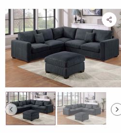 Sectional with ottoman set