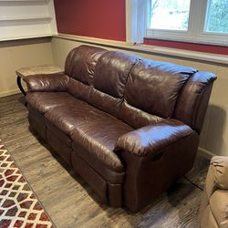 Brown Leather Couch