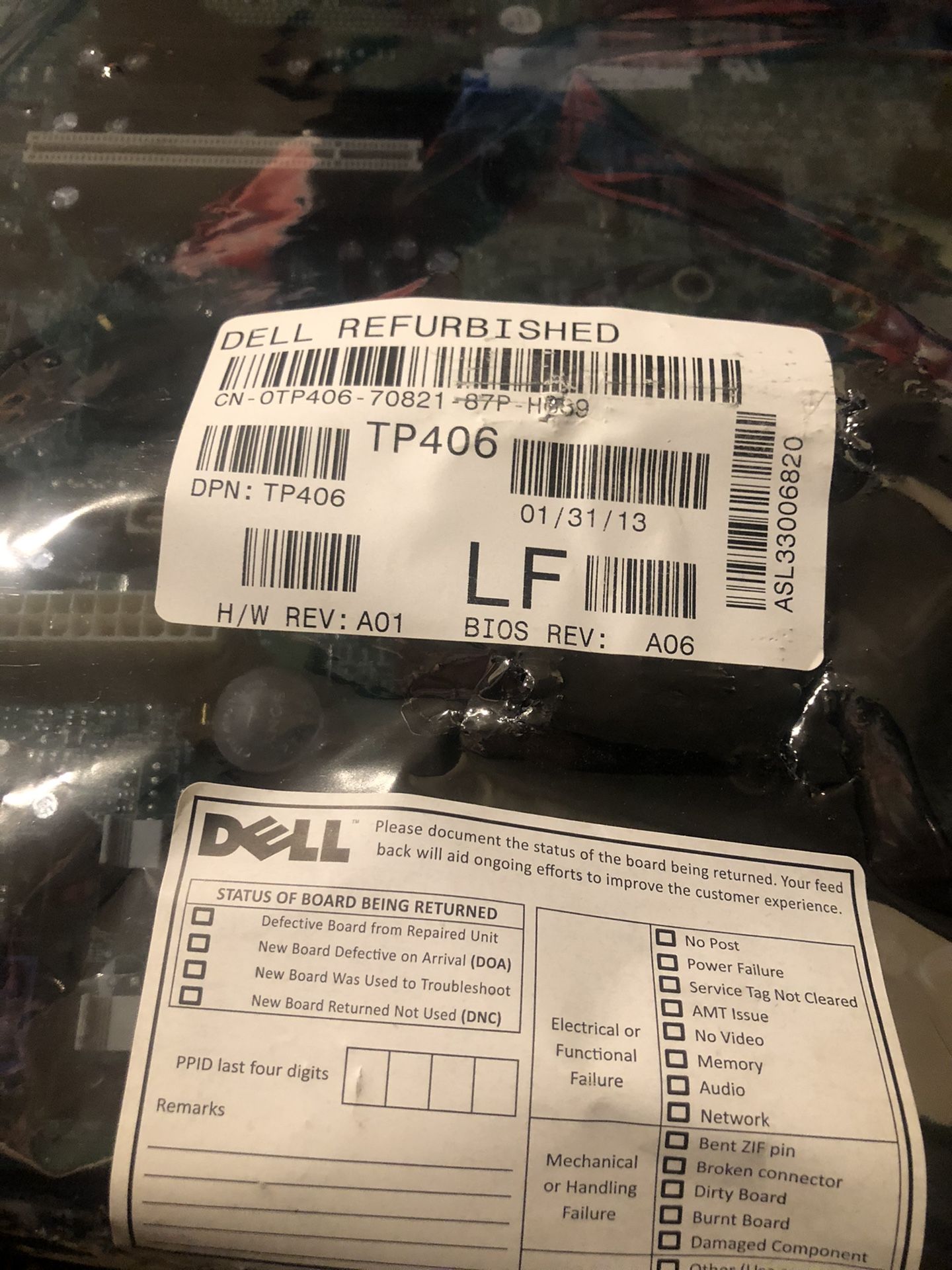 Genuine Dell TP406 Motherboard For XPS 420, Supports The Following