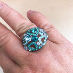 Crystal ring set of 5