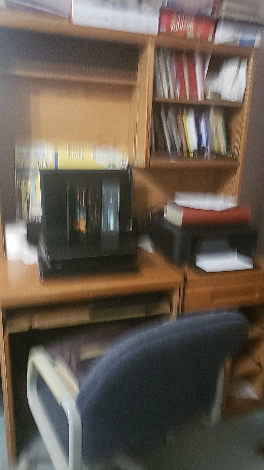Free computer desk and TV entertainment. Not tv nor computer