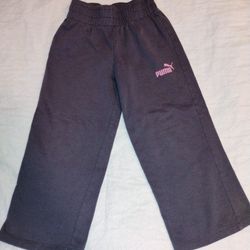 Puma Sweatpants| Grey W Pink | Girl Size 6y
