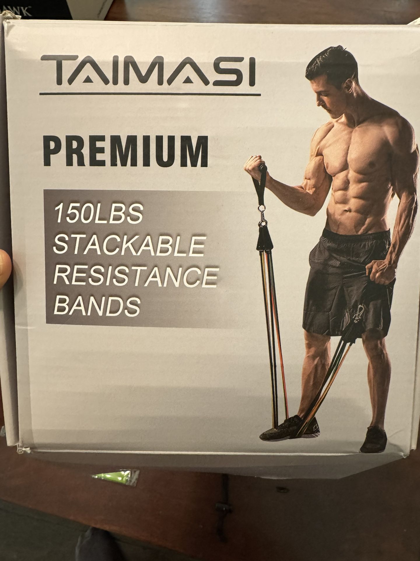 Stackable resistance bands set 10-150 lbs