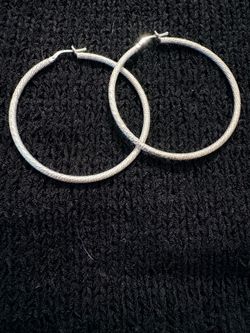 Silver hoop earrings