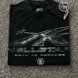 Black Grey And White Hellstar Tee